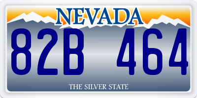 NV license plate 82B464
