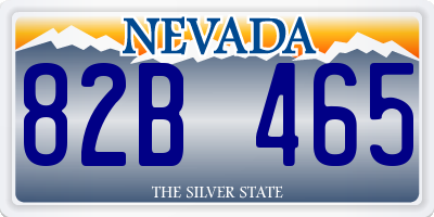 NV license plate 82B465