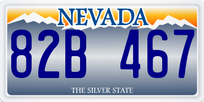 NV license plate 82B467