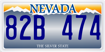 NV license plate 82B474