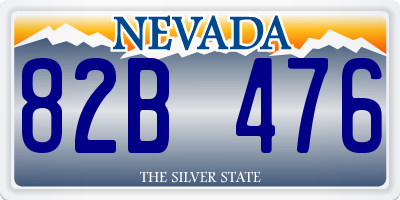 NV license plate 82B476