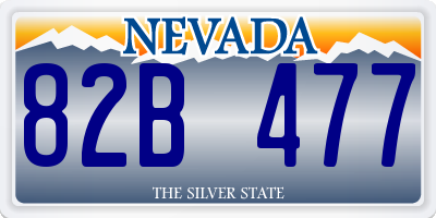 NV license plate 82B477