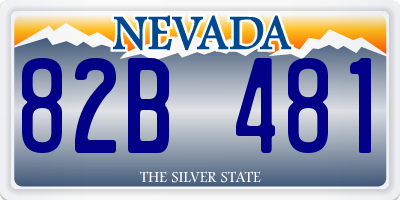NV license plate 82B481