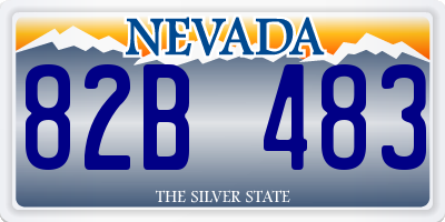 NV license plate 82B483