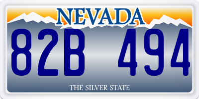 NV license plate 82B494