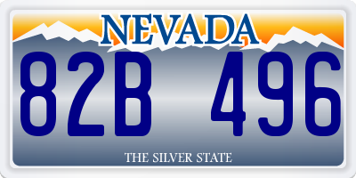 NV license plate 82B496