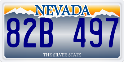NV license plate 82B497