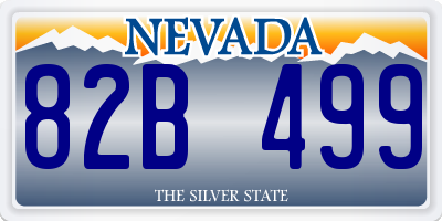 NV license plate 82B499
