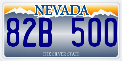 NV license plate 82B500