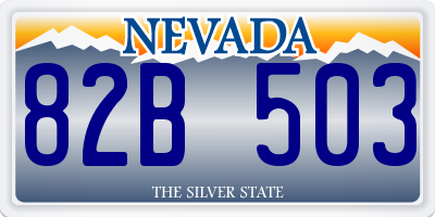 NV license plate 82B503