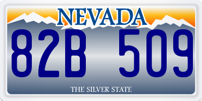 NV license plate 82B509