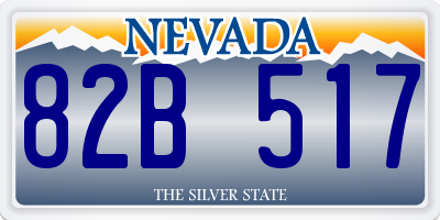 NV license plate 82B517