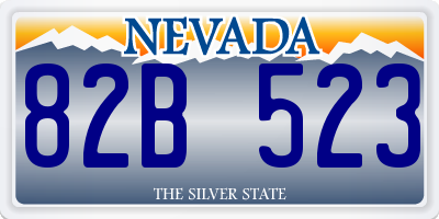 NV license plate 82B523