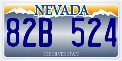 NV license plate 82B524