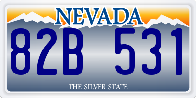 NV license plate 82B531