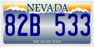 NV license plate 82B533