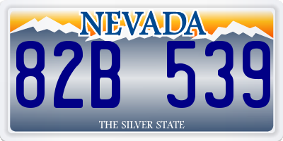 NV license plate 82B539