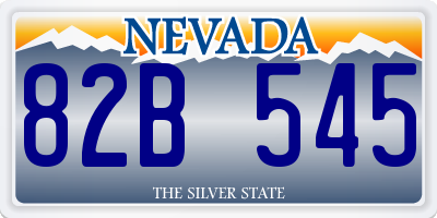 NV license plate 82B545