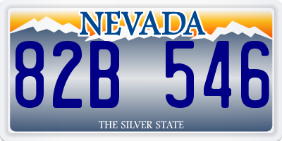 NV license plate 82B546