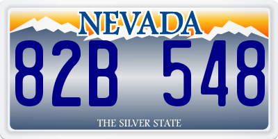 NV license plate 82B548