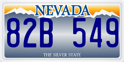 NV license plate 82B549