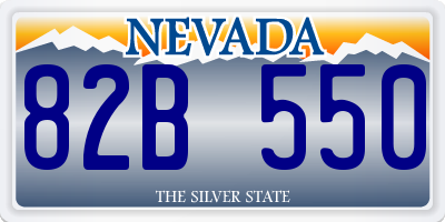 NV license plate 82B550