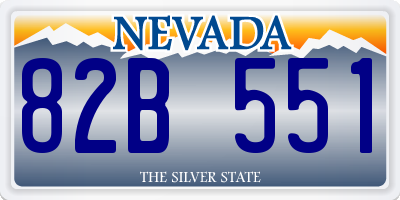 NV license plate 82B551