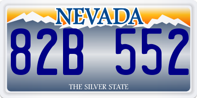 NV license plate 82B552