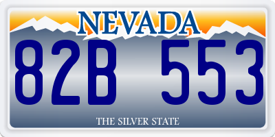 NV license plate 82B553