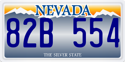 NV license plate 82B554