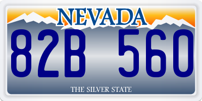 NV license plate 82B560