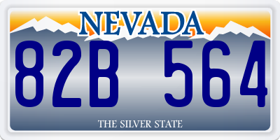 NV license plate 82B564