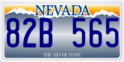 NV license plate 82B565