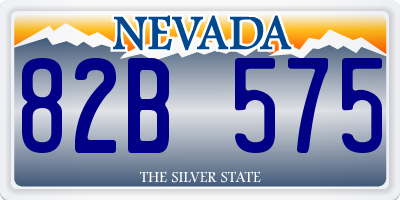 NV license plate 82B575