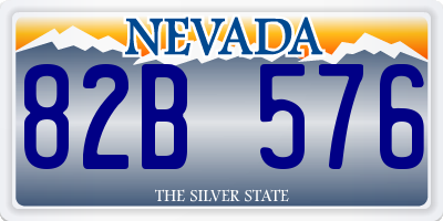 NV license plate 82B576