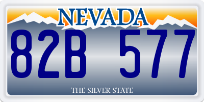 NV license plate 82B577