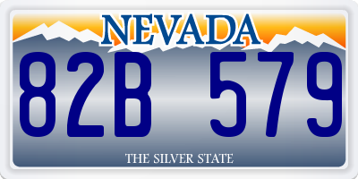 NV license plate 82B579