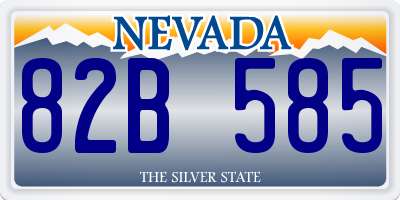 NV license plate 82B585