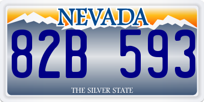 NV license plate 82B593