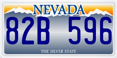 NV license plate 82B596