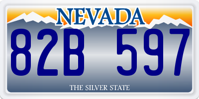 NV license plate 82B597