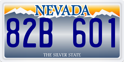 NV license plate 82B601