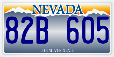 NV license plate 82B605