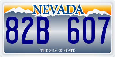 NV license plate 82B607
