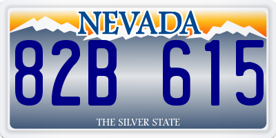 NV license plate 82B615