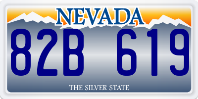 NV license plate 82B619