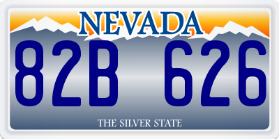 NV license plate 82B626