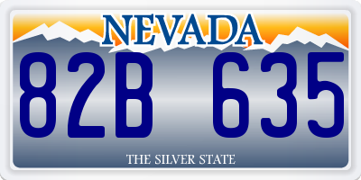 NV license plate 82B635