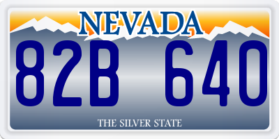 NV license plate 82B640