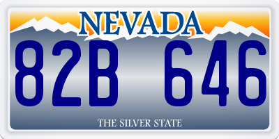 NV license plate 82B646